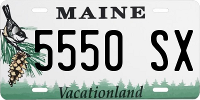 ME license plate 5550SX