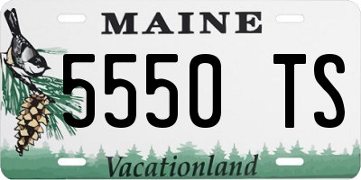 ME license plate 5550TS