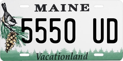 ME license plate 5550UD