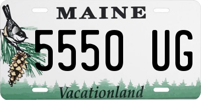 ME license plate 5550UG