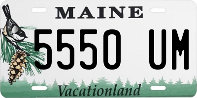ME license plate 5550UM