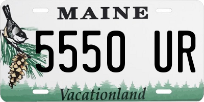 ME license plate 5550UR