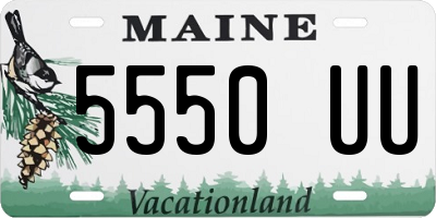 ME license plate 5550UU