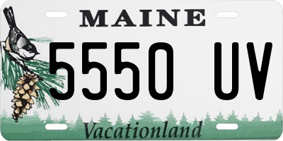 ME license plate 5550UV