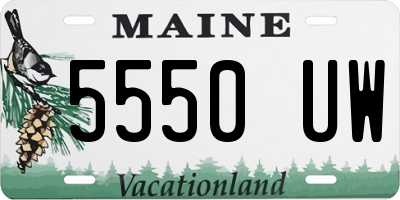 ME license plate 5550UW