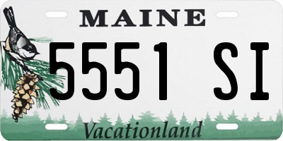 ME license plate 5551SI