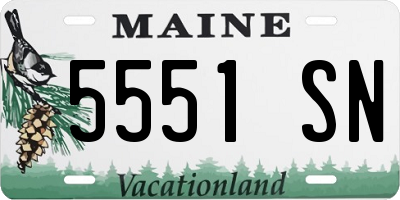 ME license plate 5551SN
