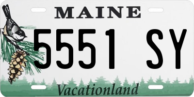 ME license plate 5551SY