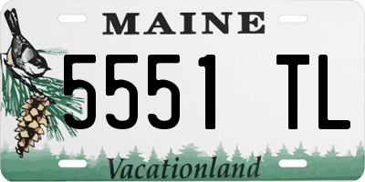 ME license plate 5551TL