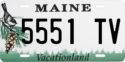 ME license plate 5551TV