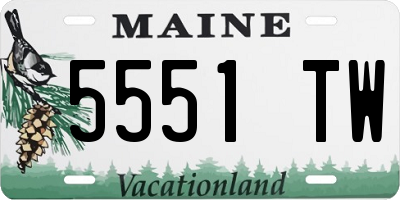 ME license plate 5551TW