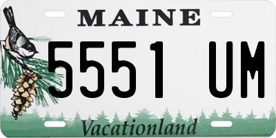 ME license plate 5551UM