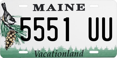 ME license plate 5551UU