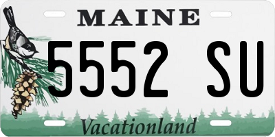 ME license plate 5552SU