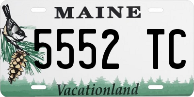 ME license plate 5552TC