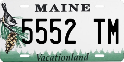 ME license plate 5552TM
