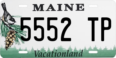ME license plate 5552TP