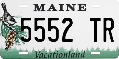 ME license plate 5552TR