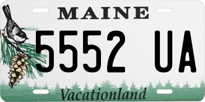 ME license plate 5552UA