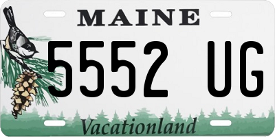ME license plate 5552UG