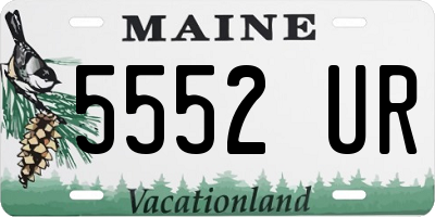 ME license plate 5552UR