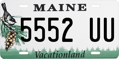 ME license plate 5552UU