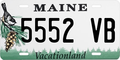 ME license plate 5552VB