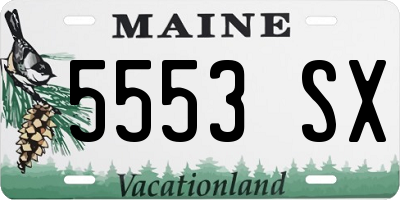 ME license plate 5553SX