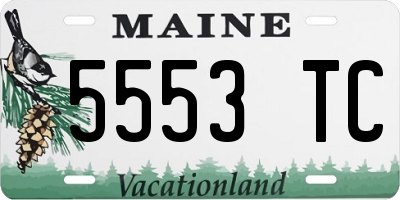 ME license plate 5553TC