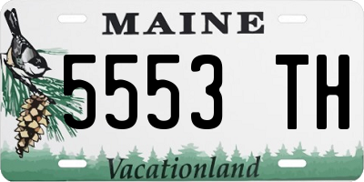 ME license plate 5553TH
