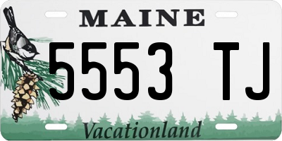ME license plate 5553TJ