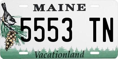 ME license plate 5553TN
