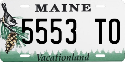 ME license plate 5553TO