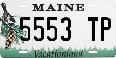 ME license plate 5553TP
