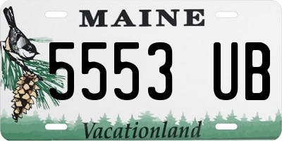 ME license plate 5553UB