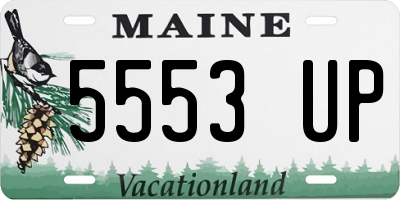 ME license plate 5553UP