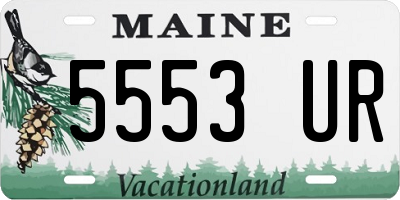 ME license plate 5553UR