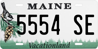 ME license plate 5554SE