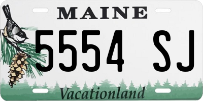 ME license plate 5554SJ