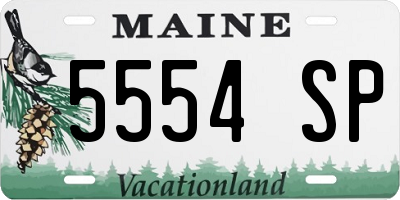 ME license plate 5554SP