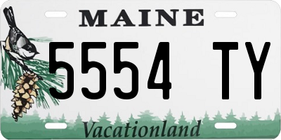 ME license plate 5554TY