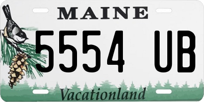 ME license plate 5554UB