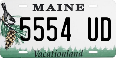 ME license plate 5554UD