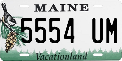 ME license plate 5554UM