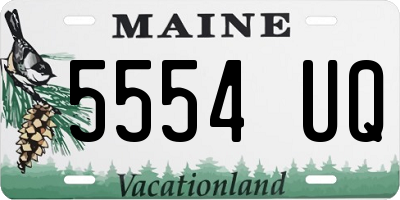 ME license plate 5554UQ