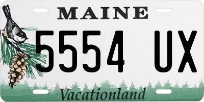 ME license plate 5554UX