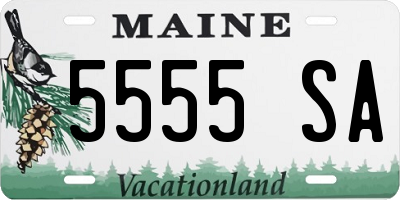 ME license plate 5555SA