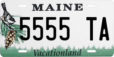 ME license plate 5555TA