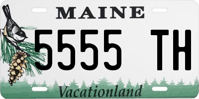 ME license plate 5555TH