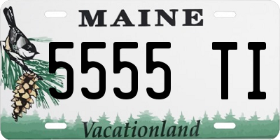 ME license plate 5555TI